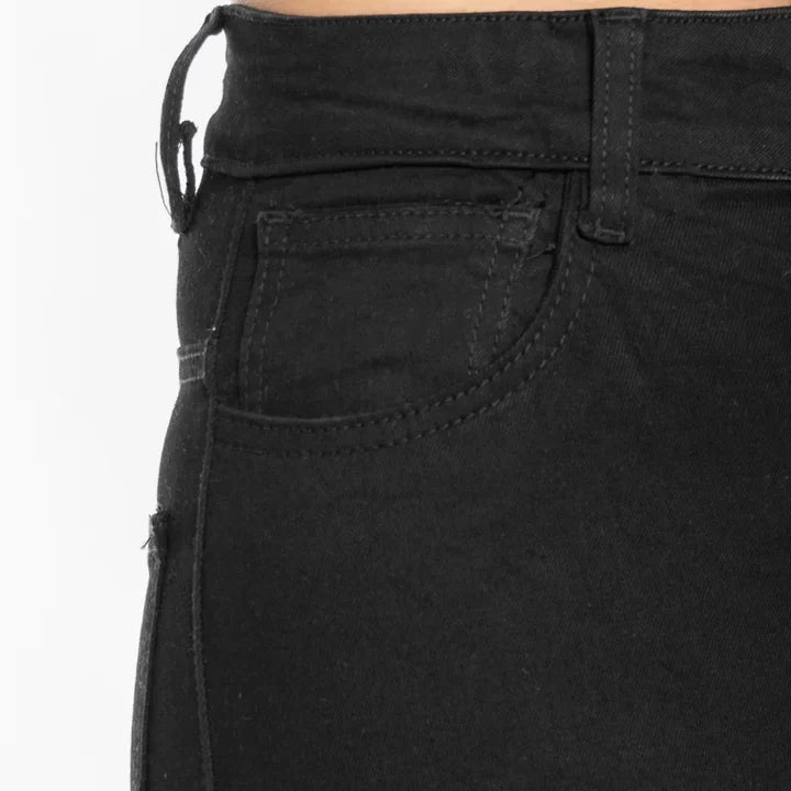 Jean Flare Negro Ox-3017 Licrado
