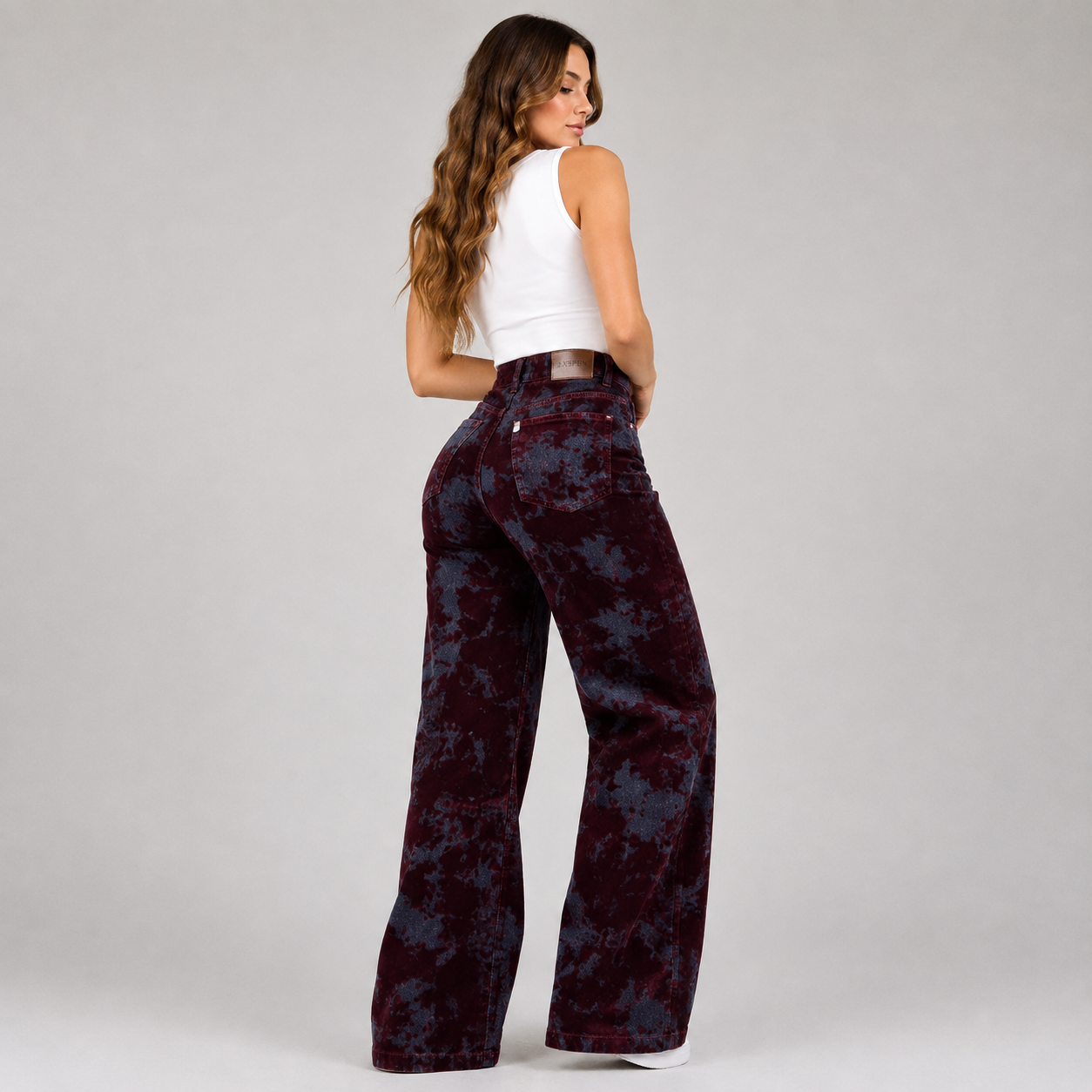 Pantalón Wide Leg Gamuza Ox-3170