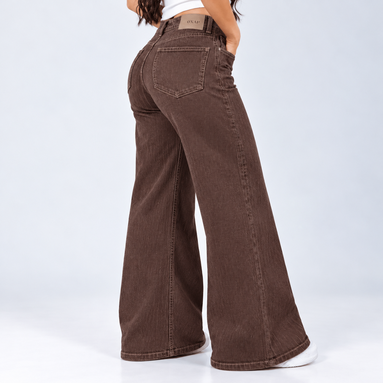 Jean wide leg Cafe  Ox-3092 Rigido Premium