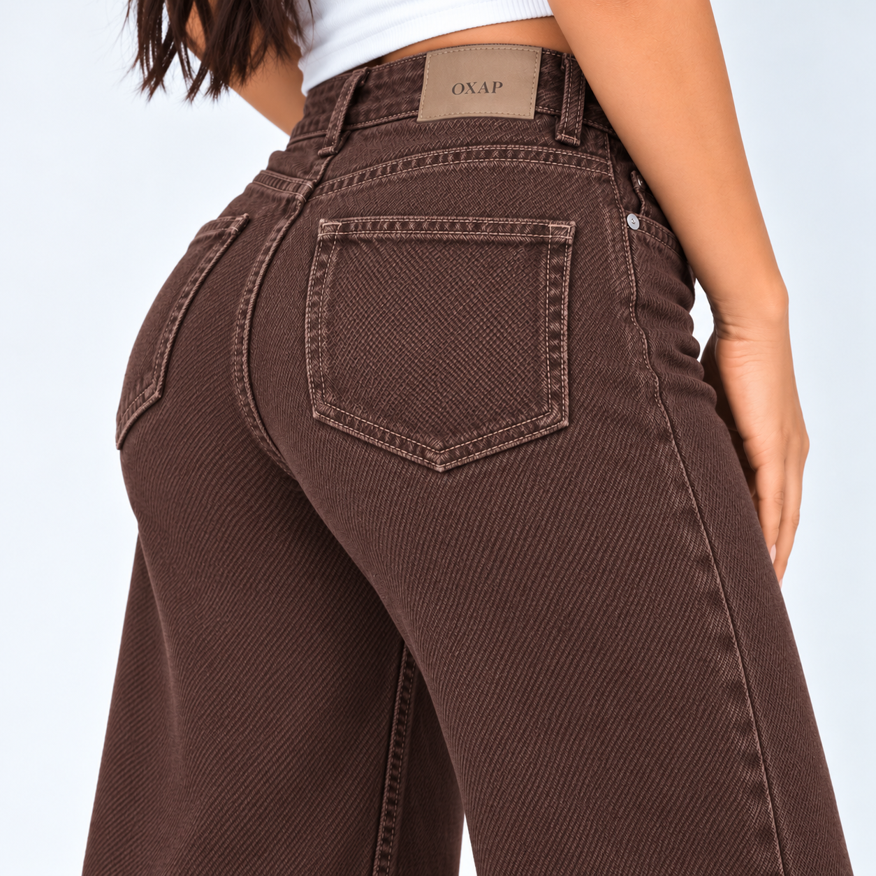 Jean wide leg Cafe  Ox-3092 Rigido Premium