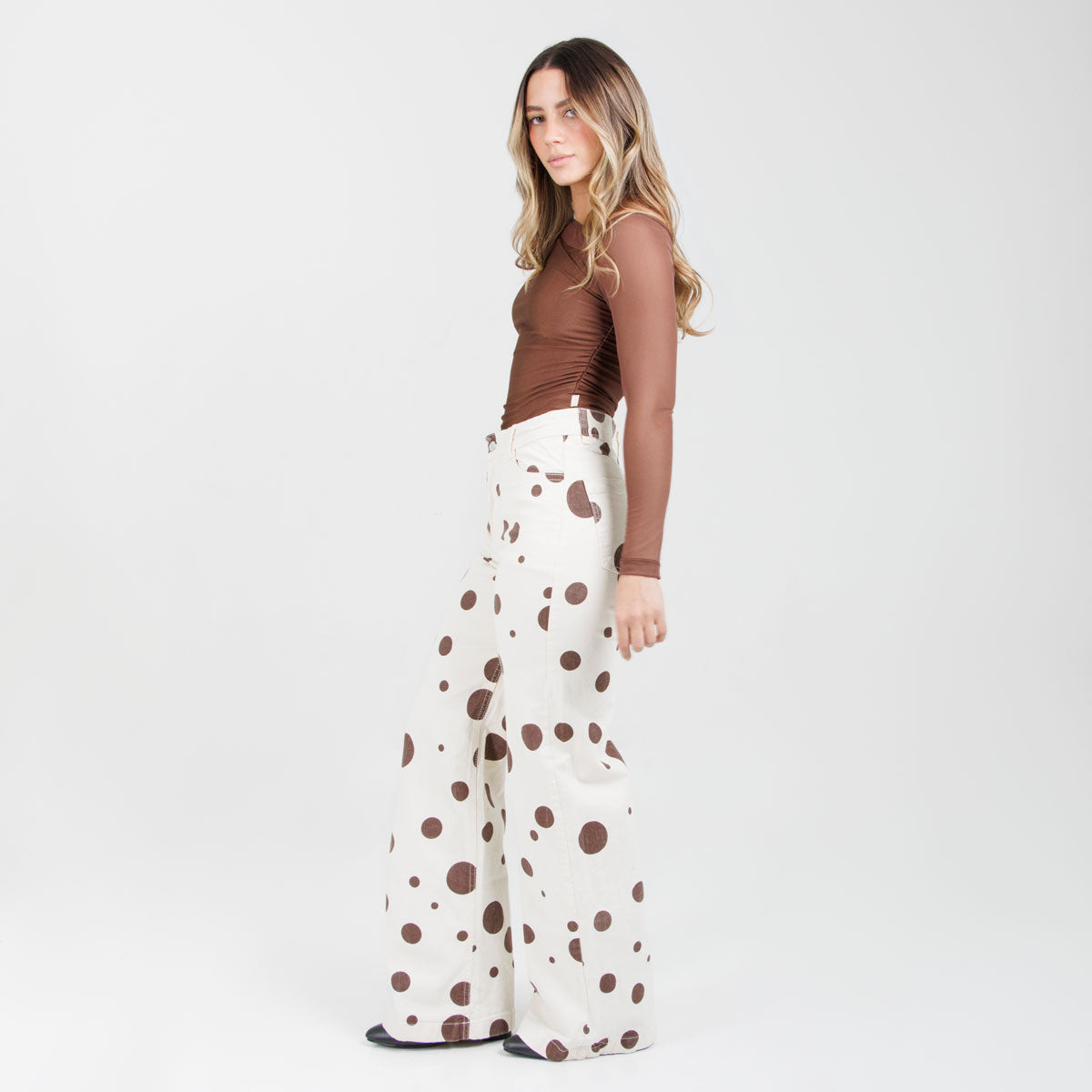 Jean Wide Leg Beige Ax-3176 Licrado Premium