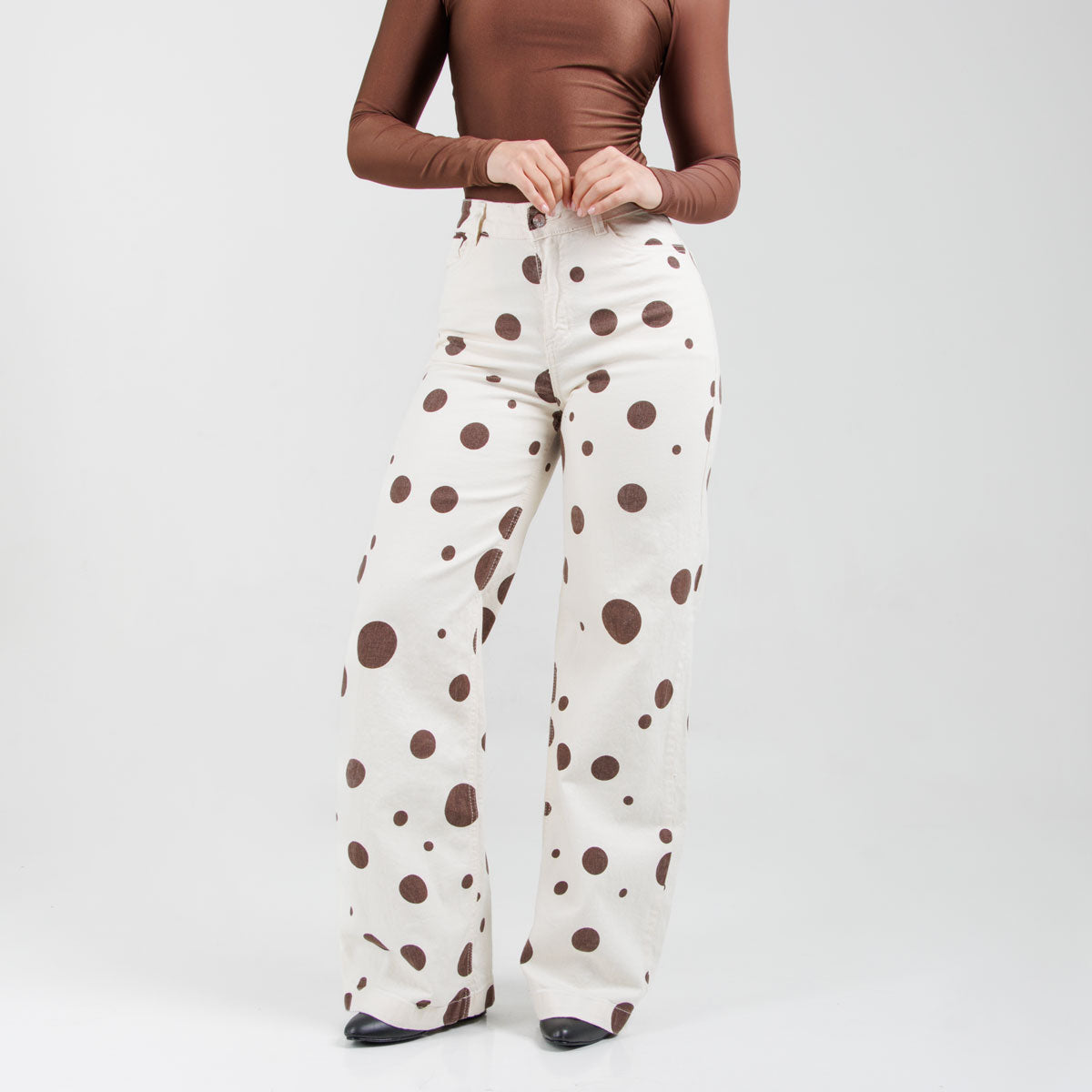 Jean Wide Leg Beige Ax-3176 Licrado Premium