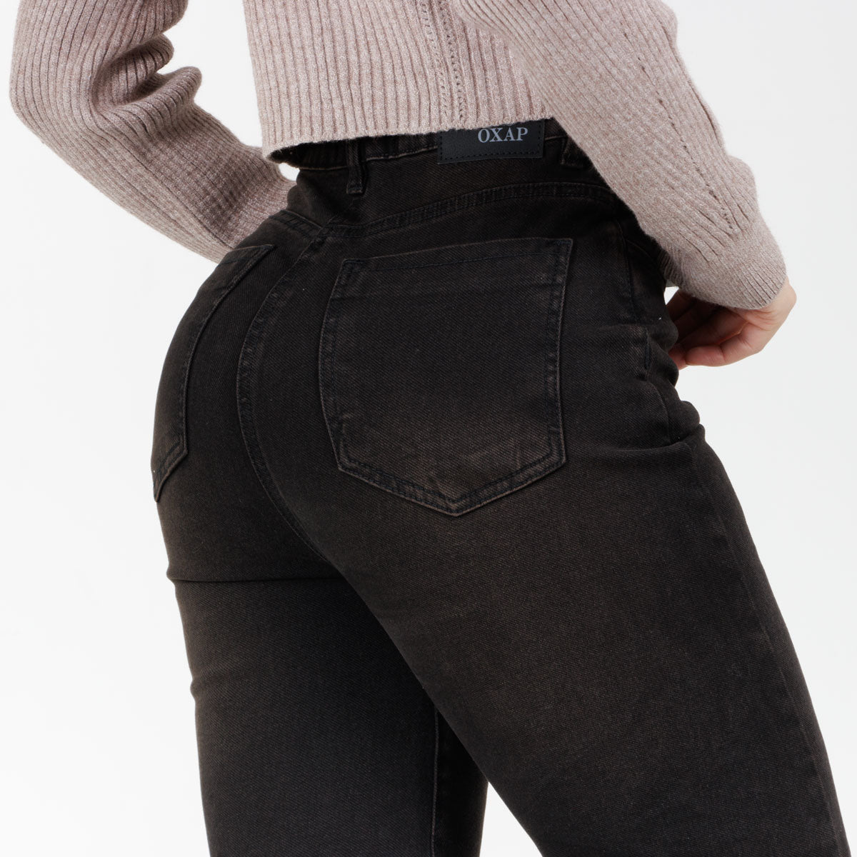 Jean Oxap Mom Fit Licrado Ox-3004 Café