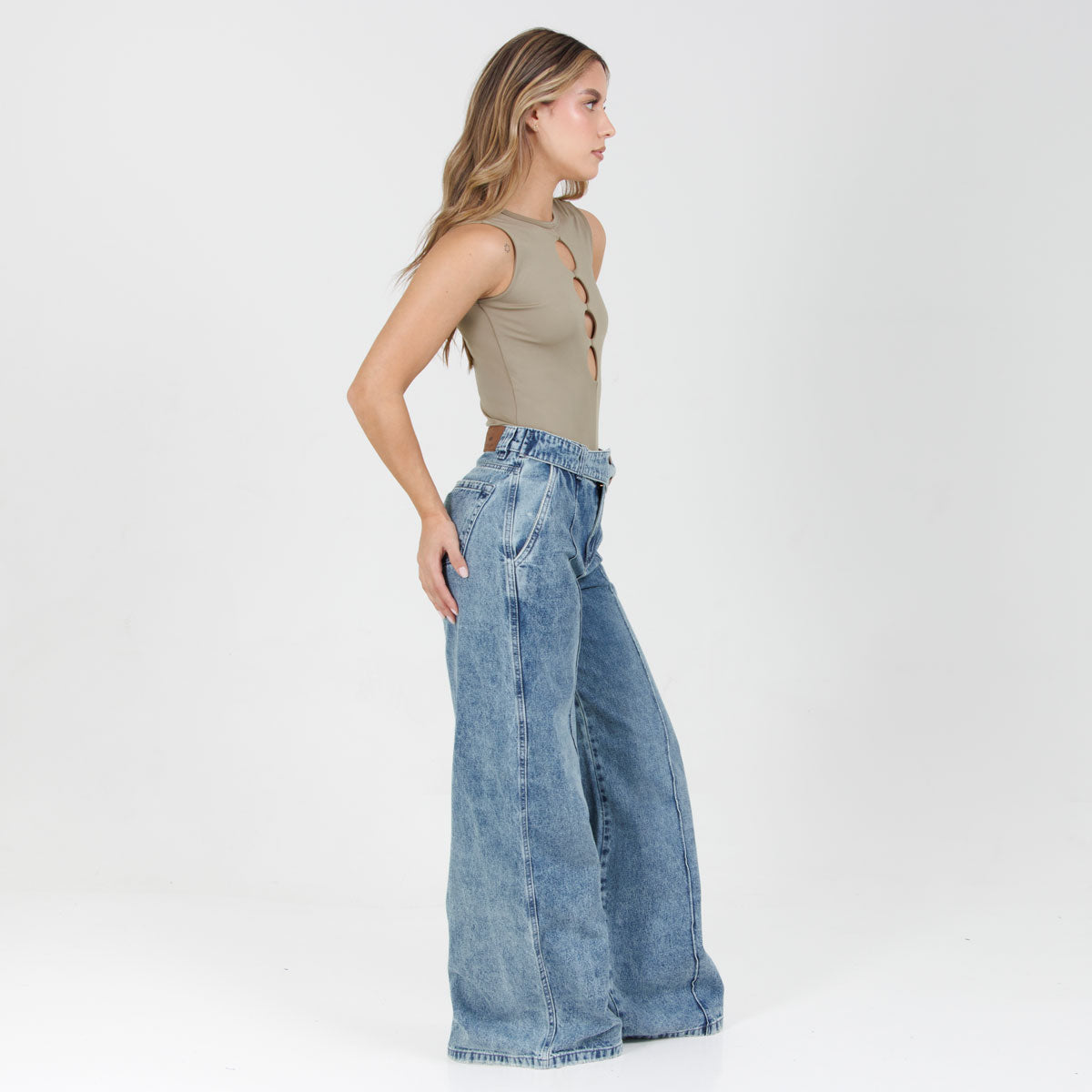Jean Oxap Wide Leg Ox-2939 Rigido