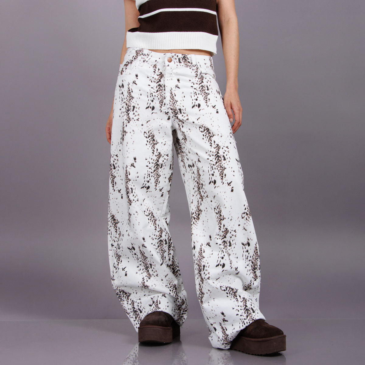 Jean Wide Leg Blanco OX-3109 Rigido