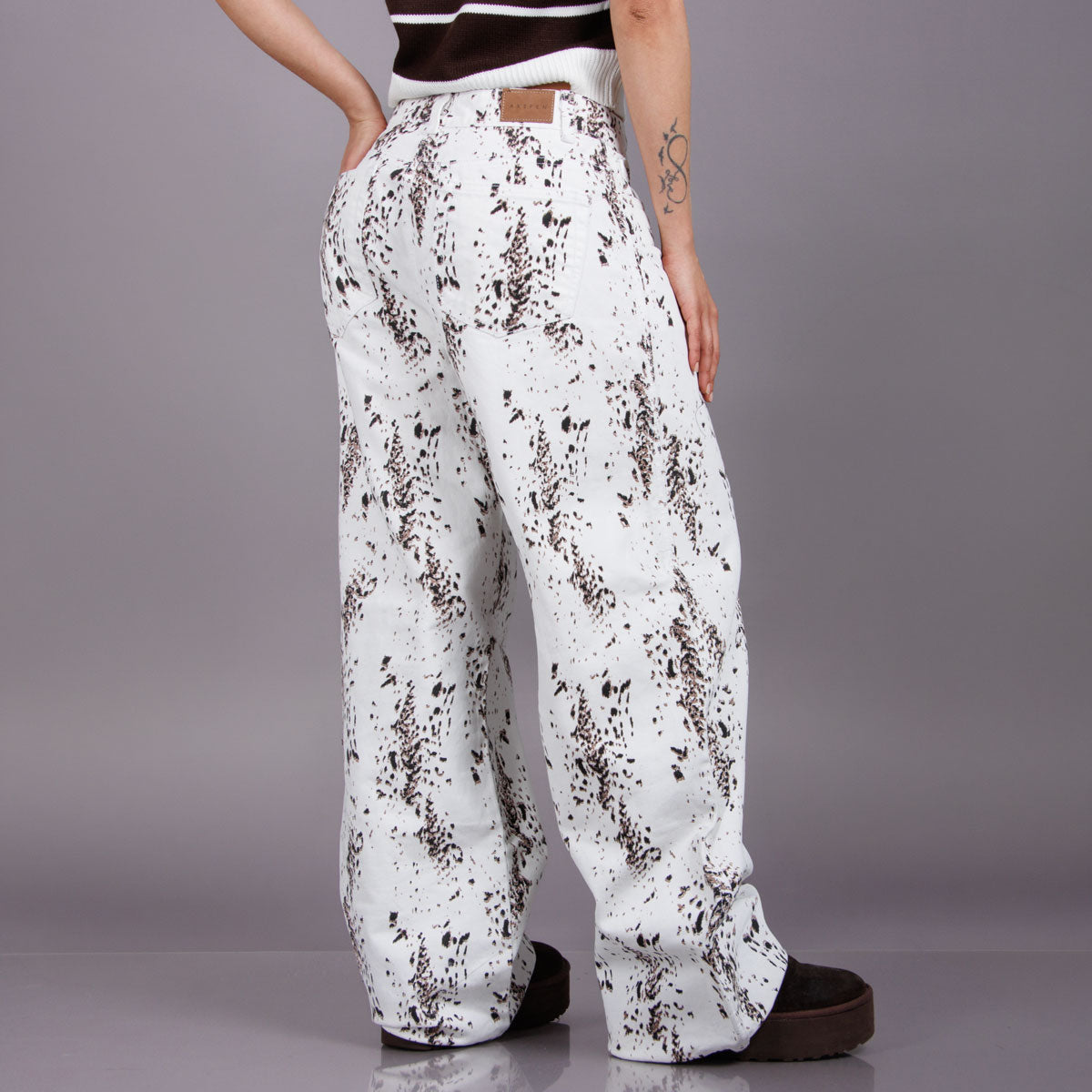 Jean Wide Leg Blanco OX-3109 Rigido