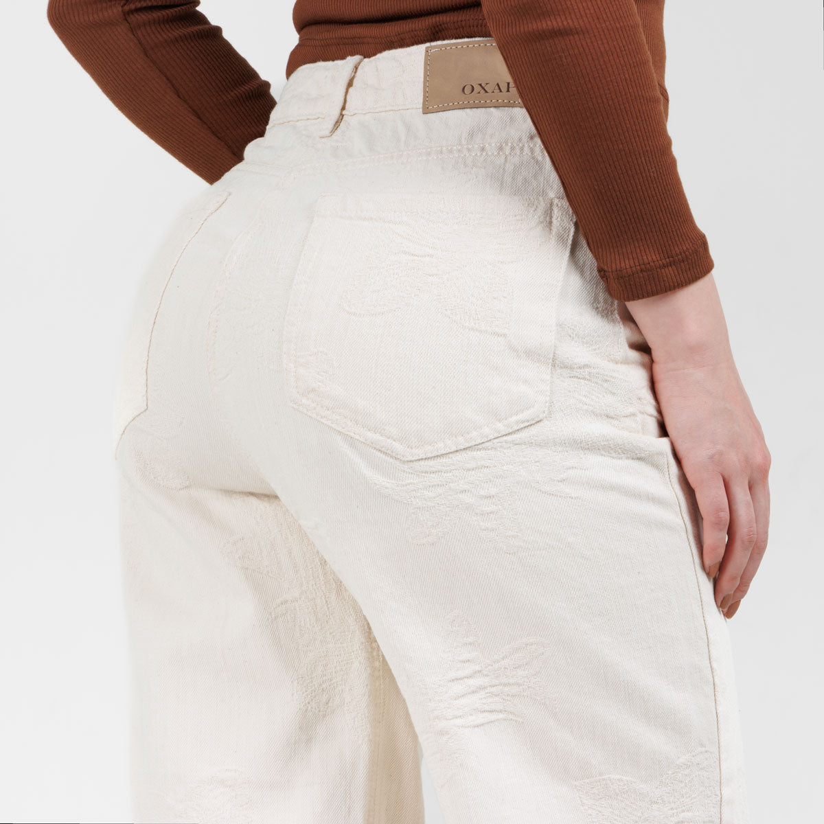 Jean Wide Leg Beige Ox-3075 Rigido
