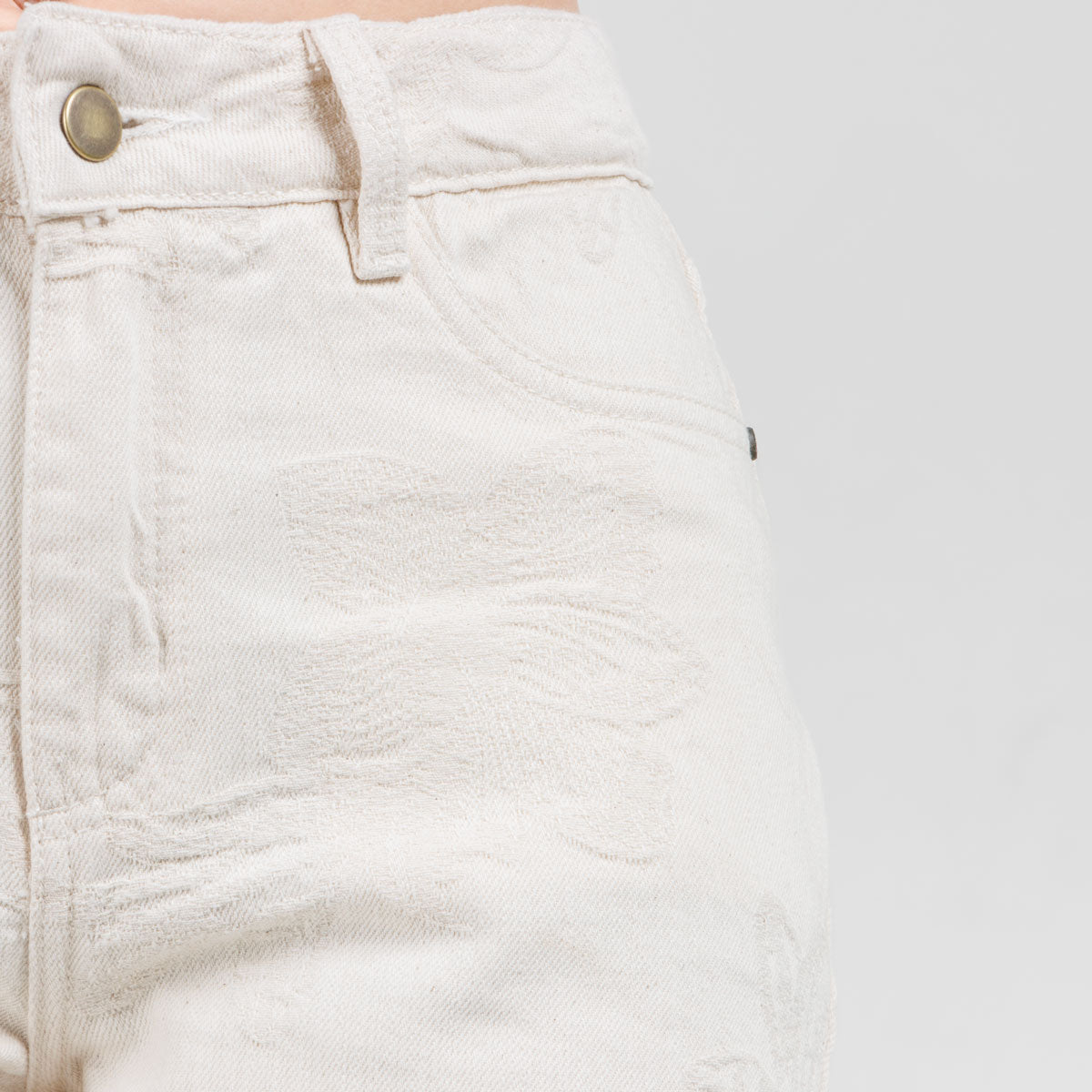 Jean Wide Leg Beige Ox-3075 Rigido