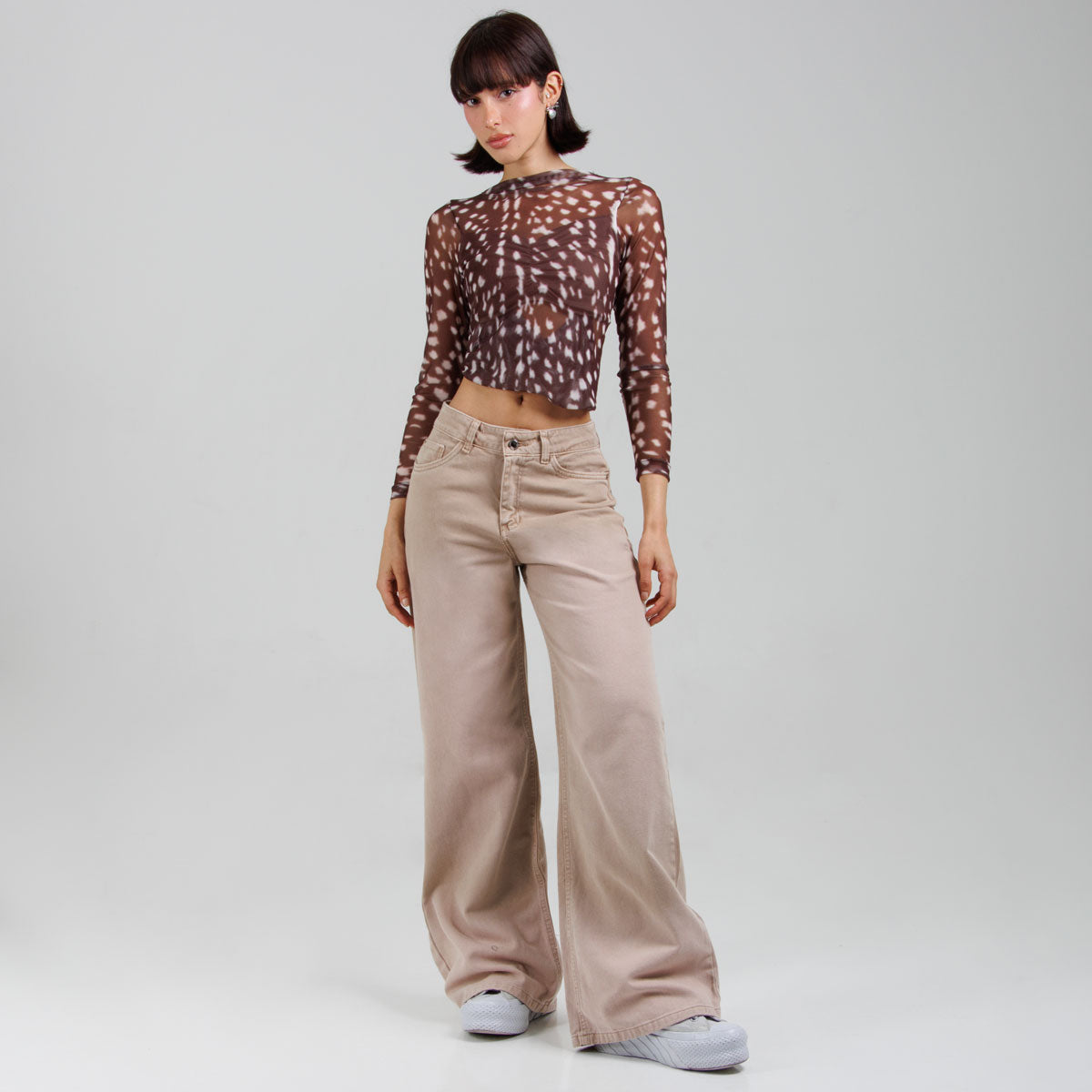 Jean Wide Leg  Camel Ox-3079 Rigido