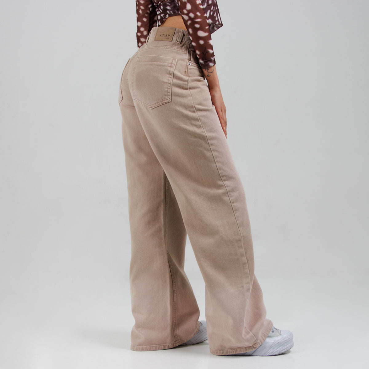 Jean Wide Leg  Camel Ox-3079 Rigido