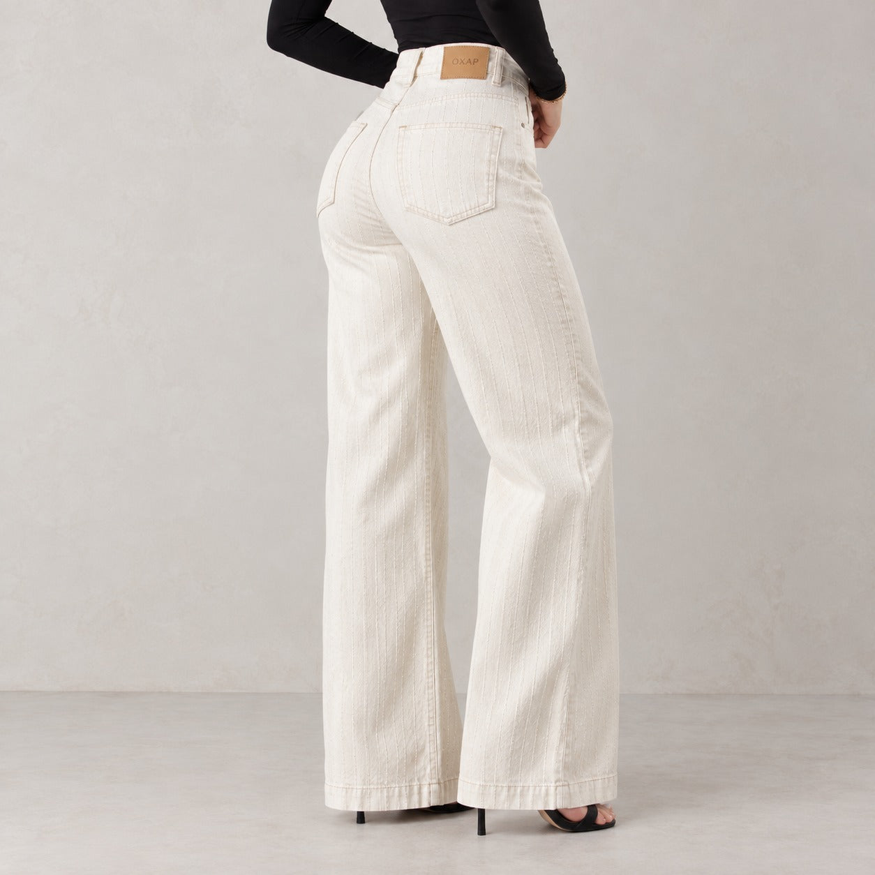 Jean Wide Leg Marfil Ox-3151 Rigido Premium