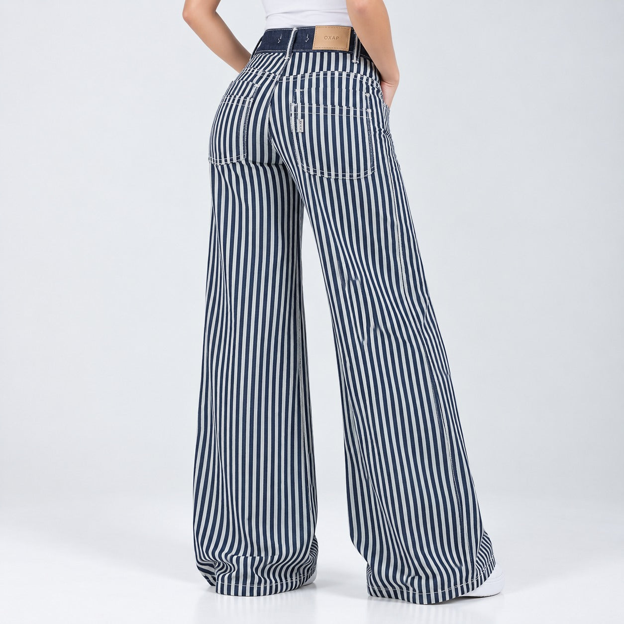 Jean Wide Leg Licrado Ox-3227 Azul Premium