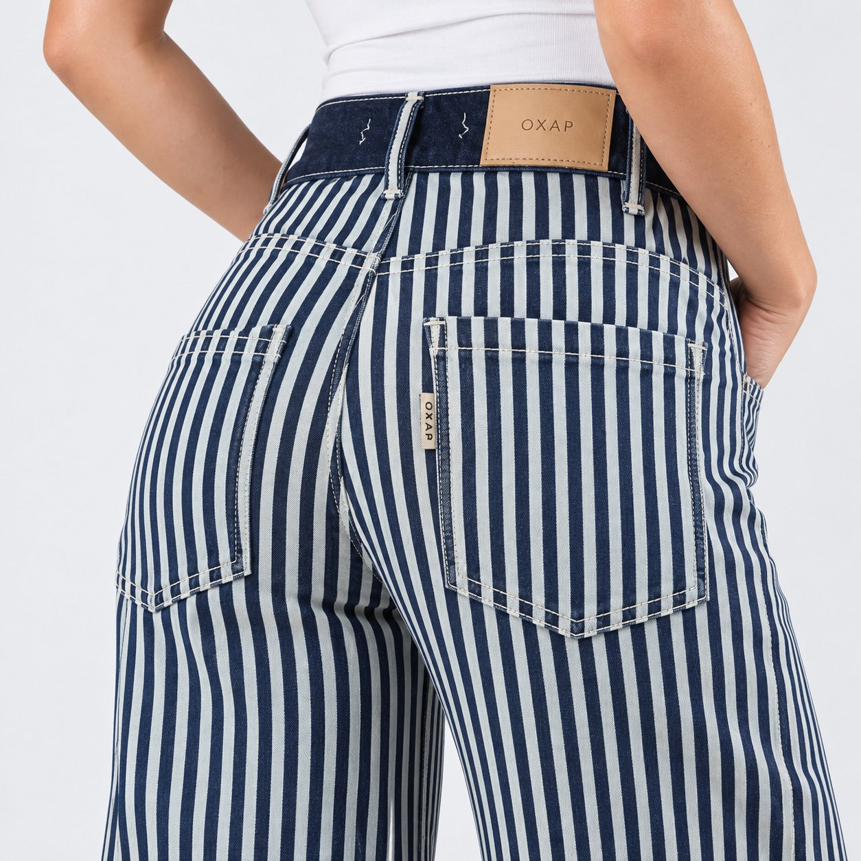 Jean Wide Leg Licrado Ox-3227 Azul Premium