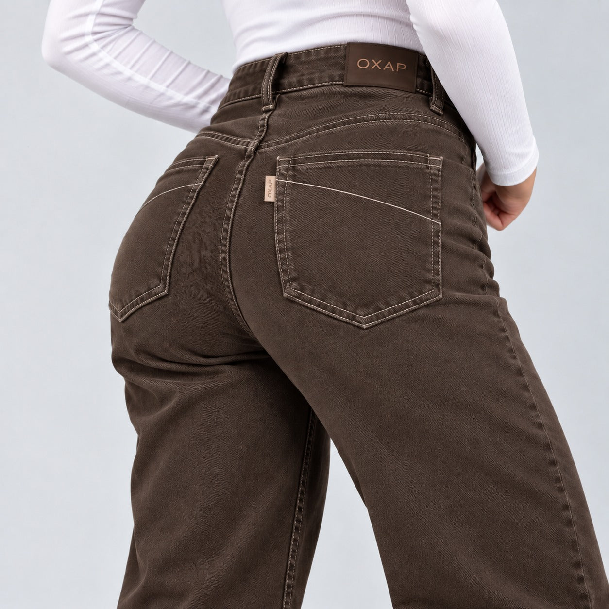 Jean Wide Leg Café Ox-3161  Licrado