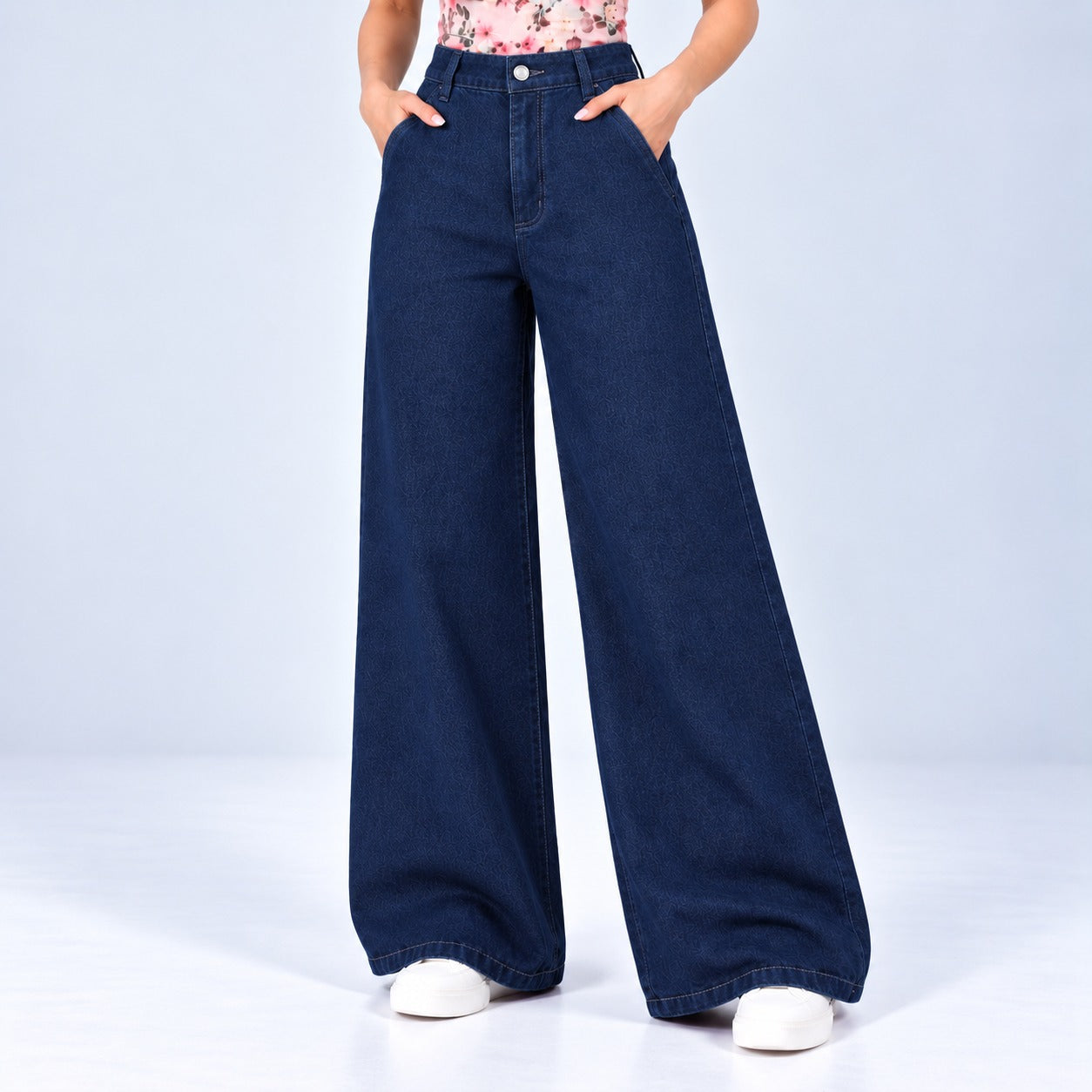 Jean Wide Leg Azul oscuro  Ox-3154 Licrado