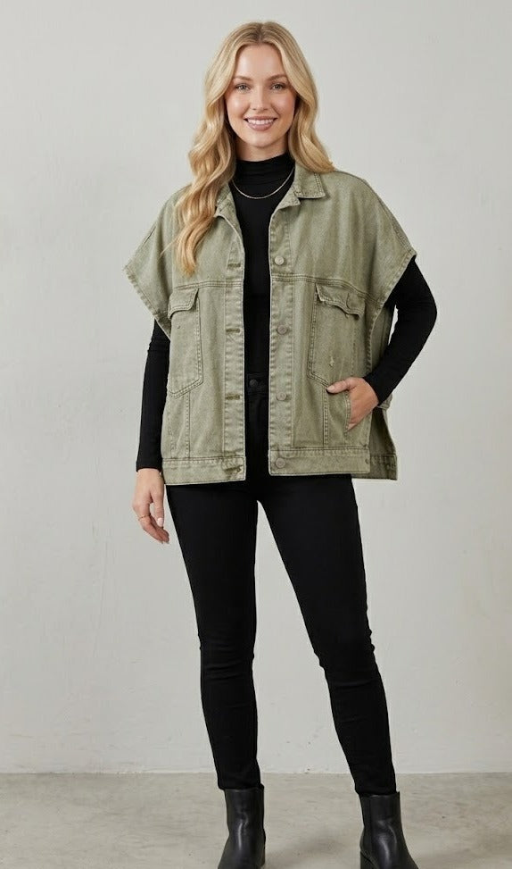 Poncho denim Oxap B1768