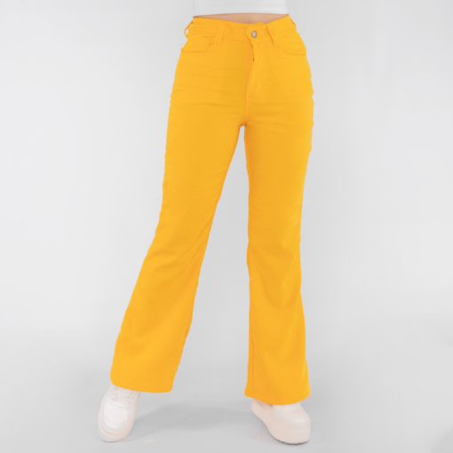 Pantalon flare oxap en  pana amarillo