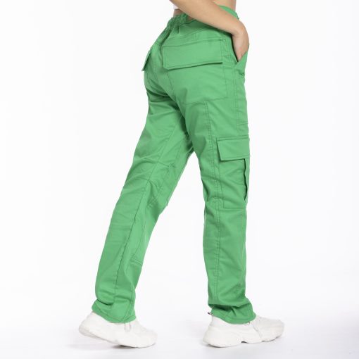 Pantalon cargo en drill Caliope Verde Electrico - Imagen 2