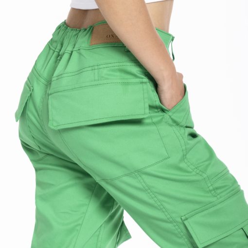 Pantalon cargo en drill Caliope Verde Electrico - Imagen 3