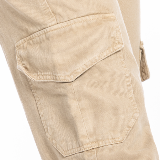 Jean wide leg cargo Beige  ox-2100 - Imagen 4