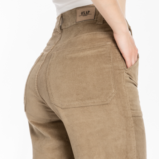 Pantalon Cargo Pana Dama OX-2143 Taupe - Imagen 3