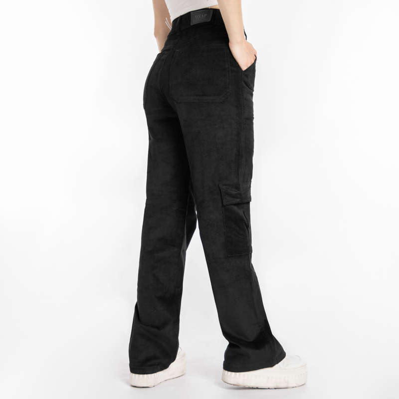 Pantalon Cargo Pana Dama OX-2143 Negro – OXAP