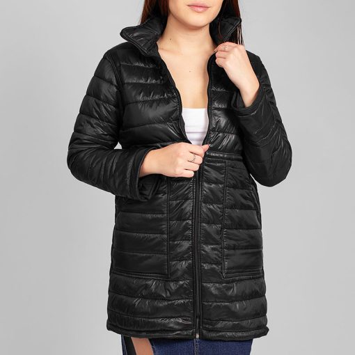 Chaqueta Efecto PIel Negro B1736