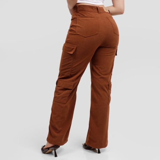 Pantalón Pana Dama Cargo OX-2522 Terracota - Imagen 2