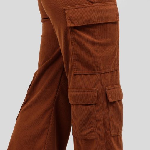 Pantalón Pana Dama Cargo OX-2522 Terracota - Imagen 4