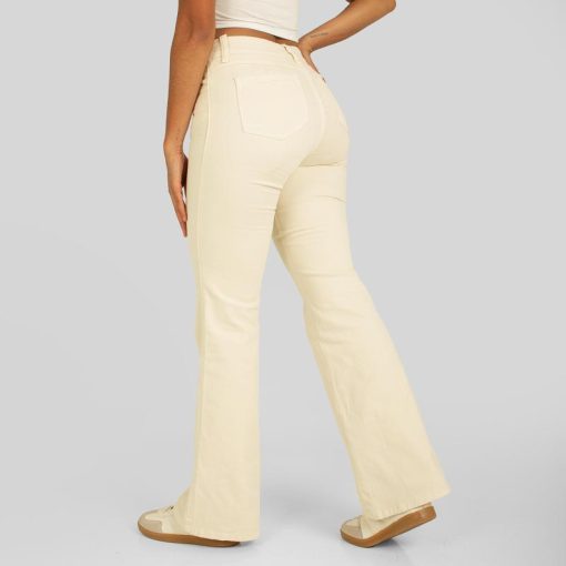 Pantalòn Drill Oxap flare OX- 2652 Crema - Imagen 2